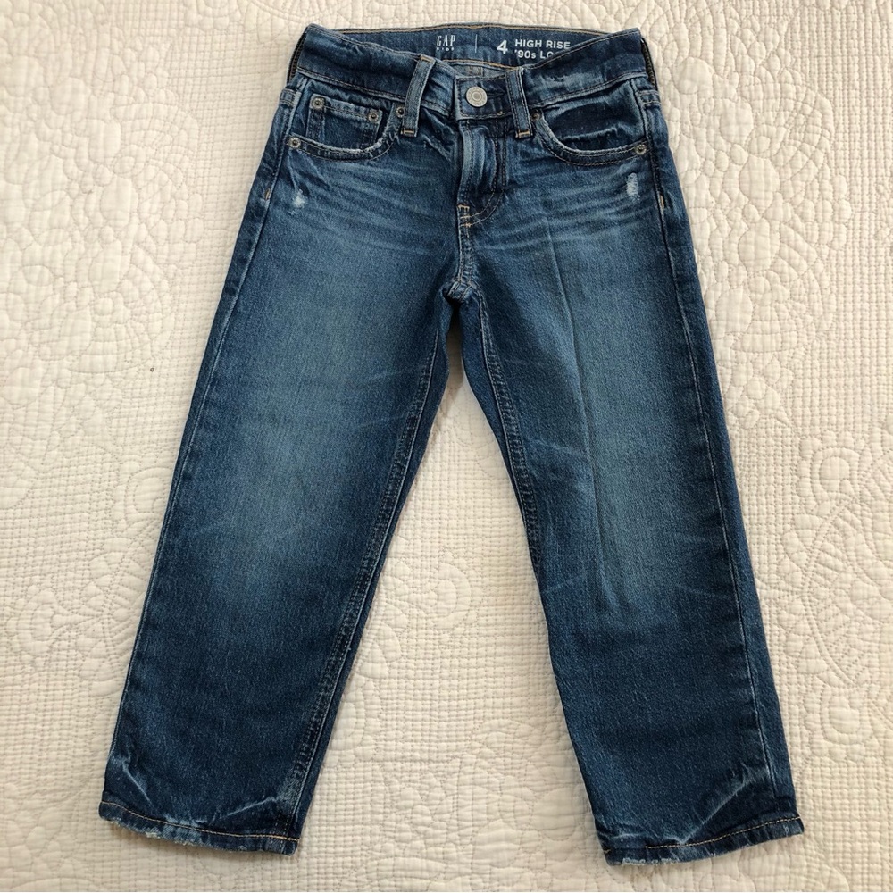 GAP Kids Dark Blue High Rise 90s Loose Fit Jeans Size 4T